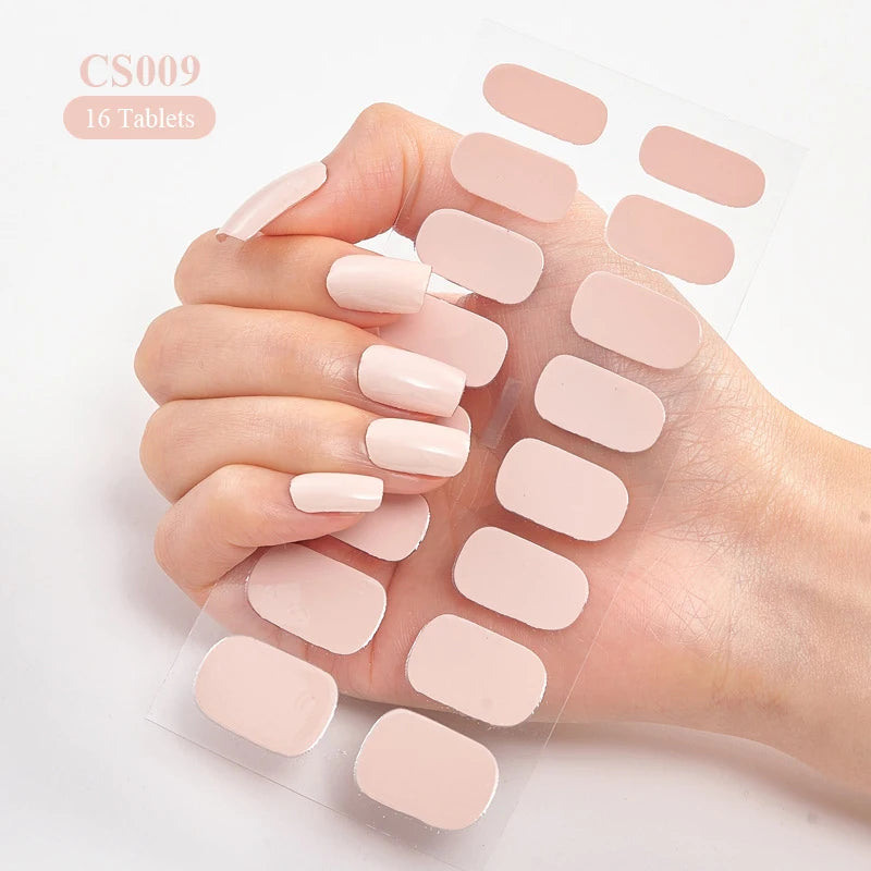Fullcover Nail Sticker – Modische selbstklebende Nagelfolien mit Glitzer 2.