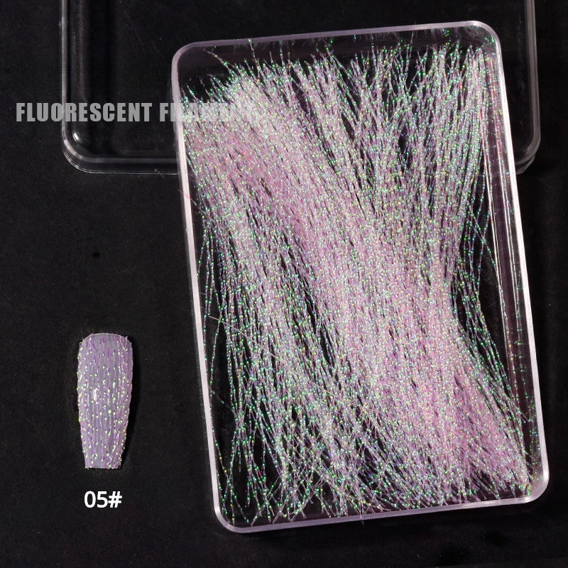 Fluoreszierende Faserstreifen – Fiberglas für Nagelverlängerung & 3D Nagelkunst