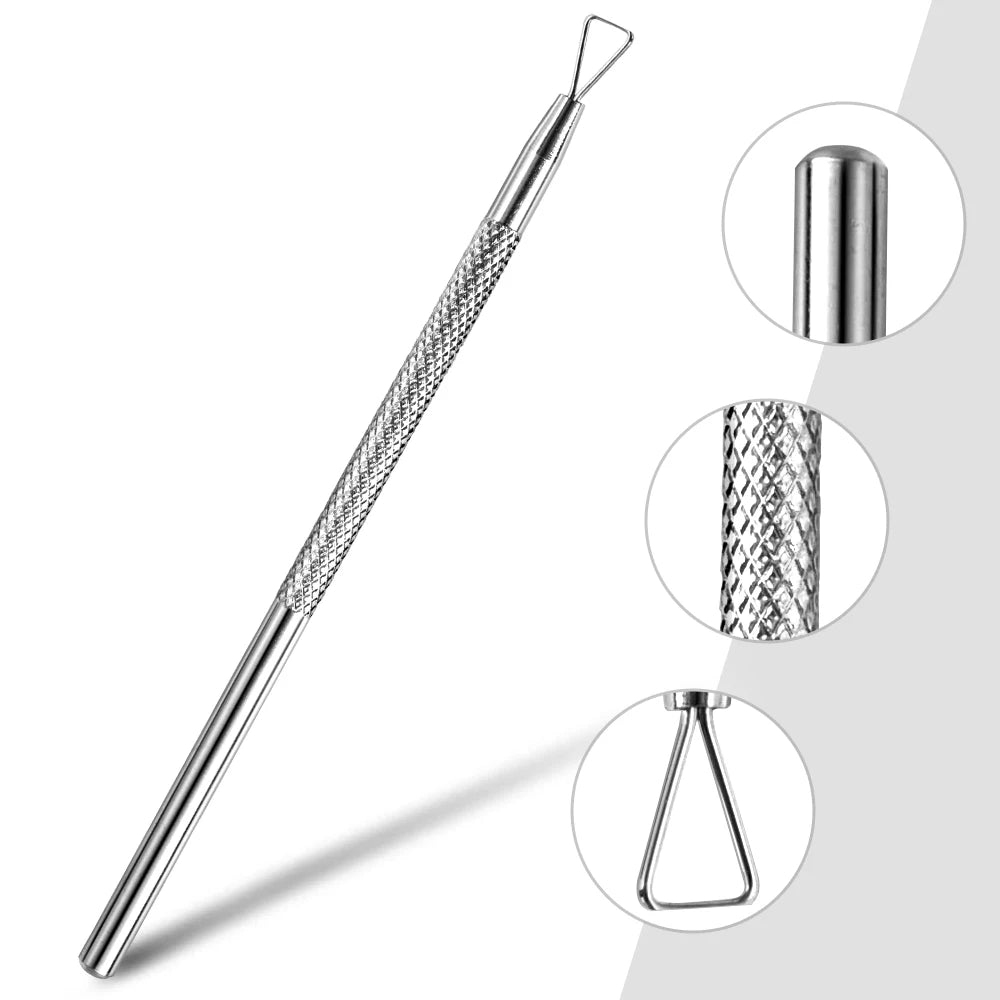 Dreieckiger Edelstahl-Gelentferner – Cuticle & Nagelhautschieber für UV-Gel & Nagelpflege