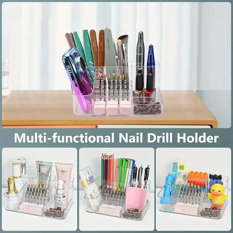 Nail Bit Halter mit 28 Löchern – Organizer für Fräser, Pinsel & Zubehör
