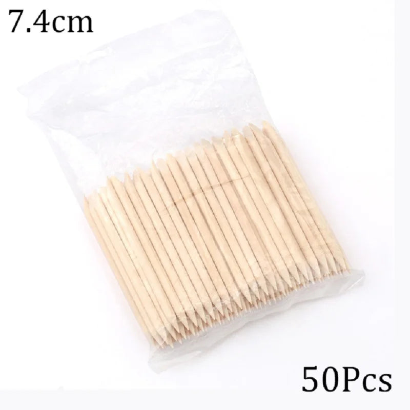 Maniküre Holzstäbchen – 50/100 Stk Orange Wood Sticks für Nagelpflege