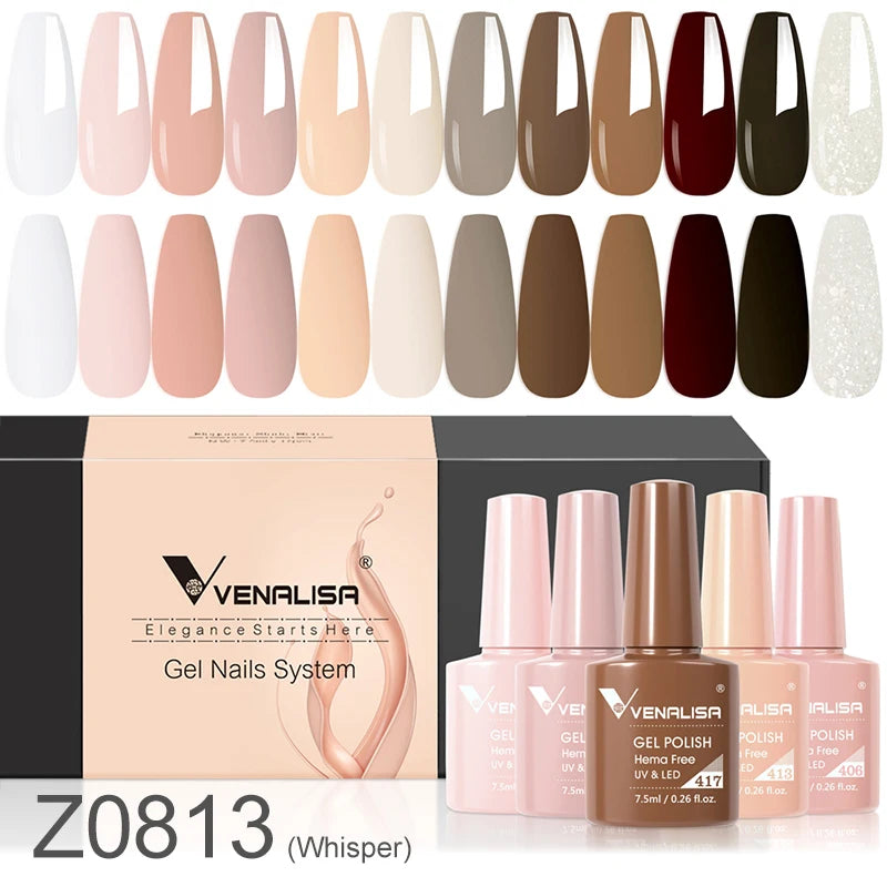 Venalisa Gel Nagellack Set – Herbstfarben, 12er-Box "Sunshine Kiss" 1.