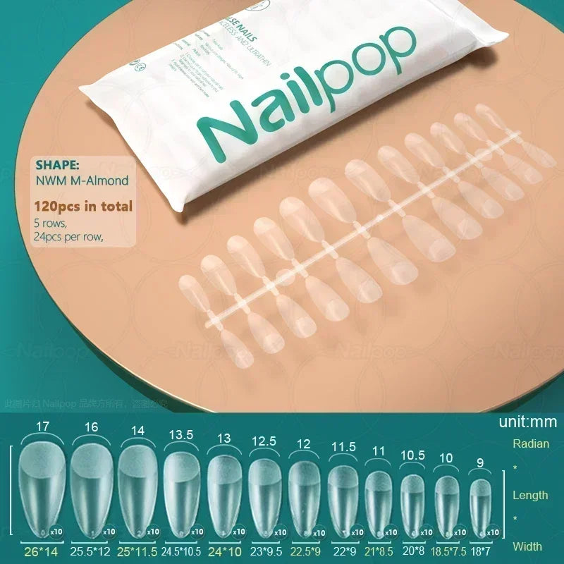 Nageltips, Soft Gel Tips, Full Cover Nägel, Press On Nails, Fake Nails, Nagelverlängerung, NAILPOP