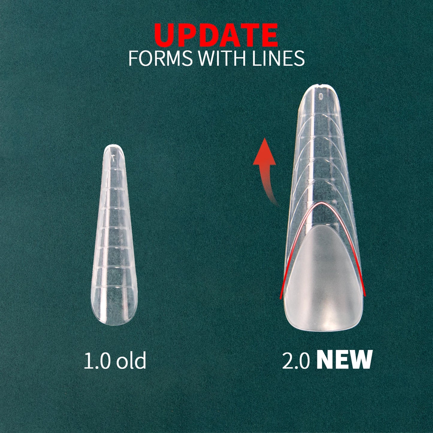 Nailpop Duet System Dual Form Set – Wiederverwendbare Formen für French Maniküre, Square & Almond Shape