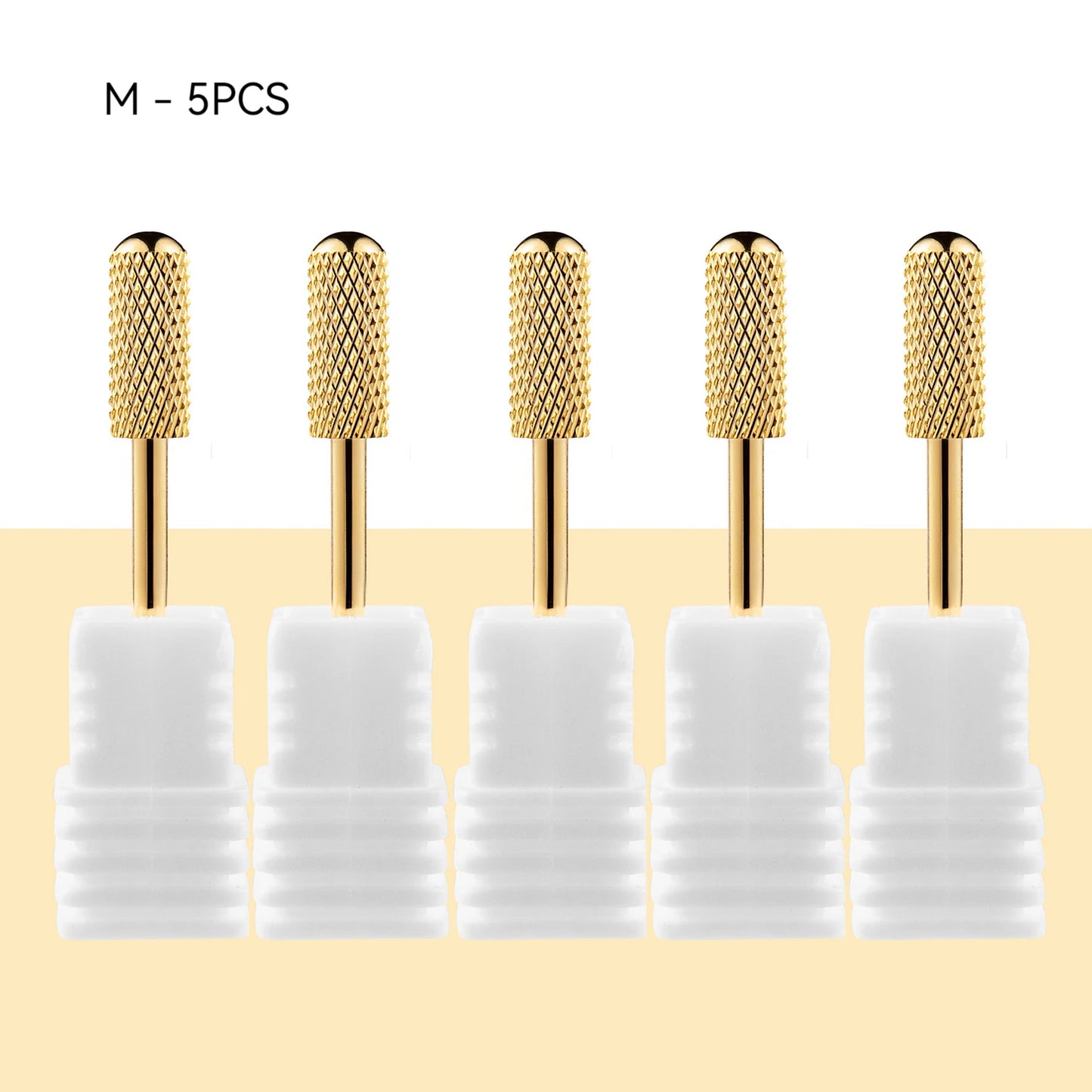 5-in-1 Hartmetall Nagelfräser-Set – Gold (Tungsten Carbide)