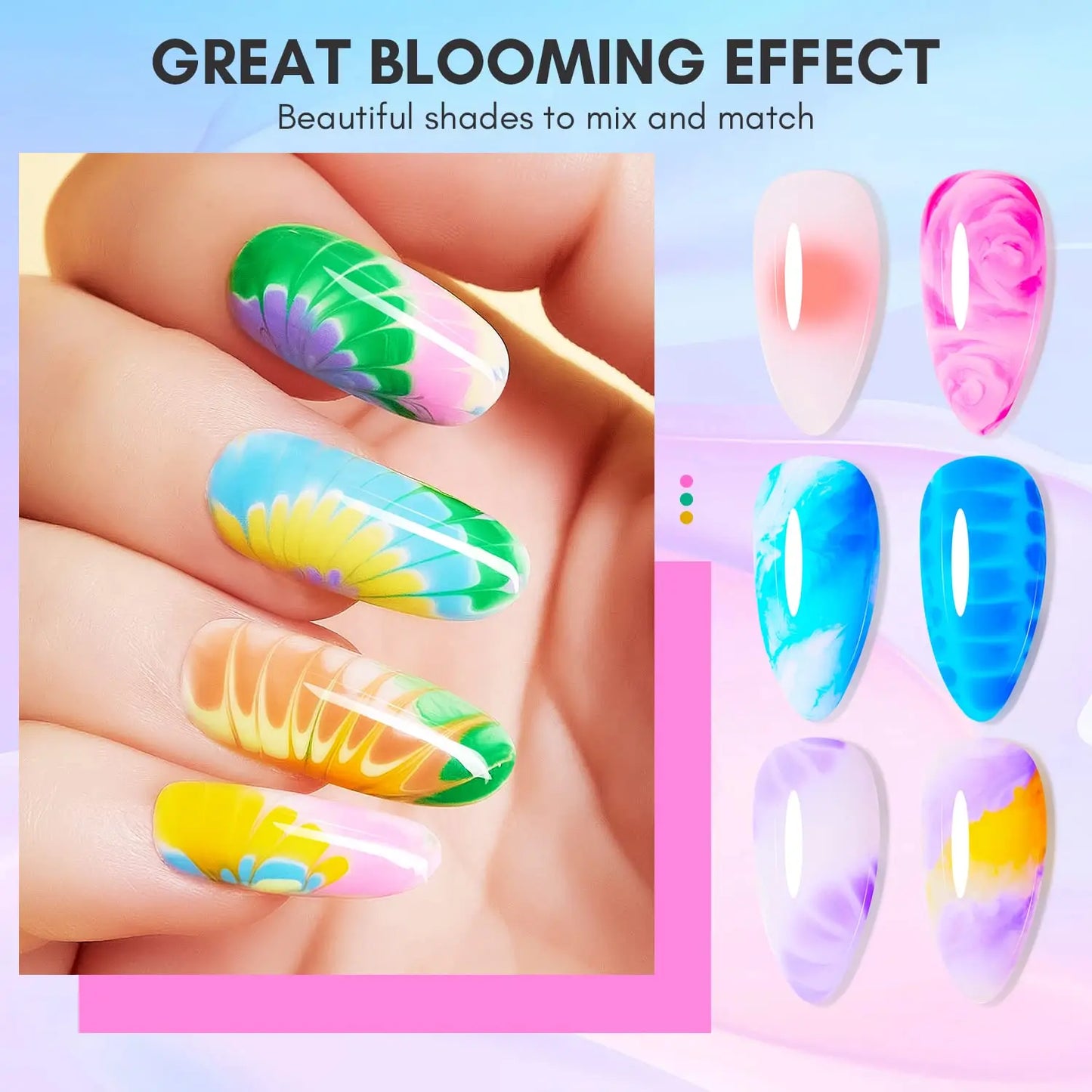 Blooming Gel Klar 15ml – Nailart Gel für Marmor-, Aquarell- & Blumen-Effekte