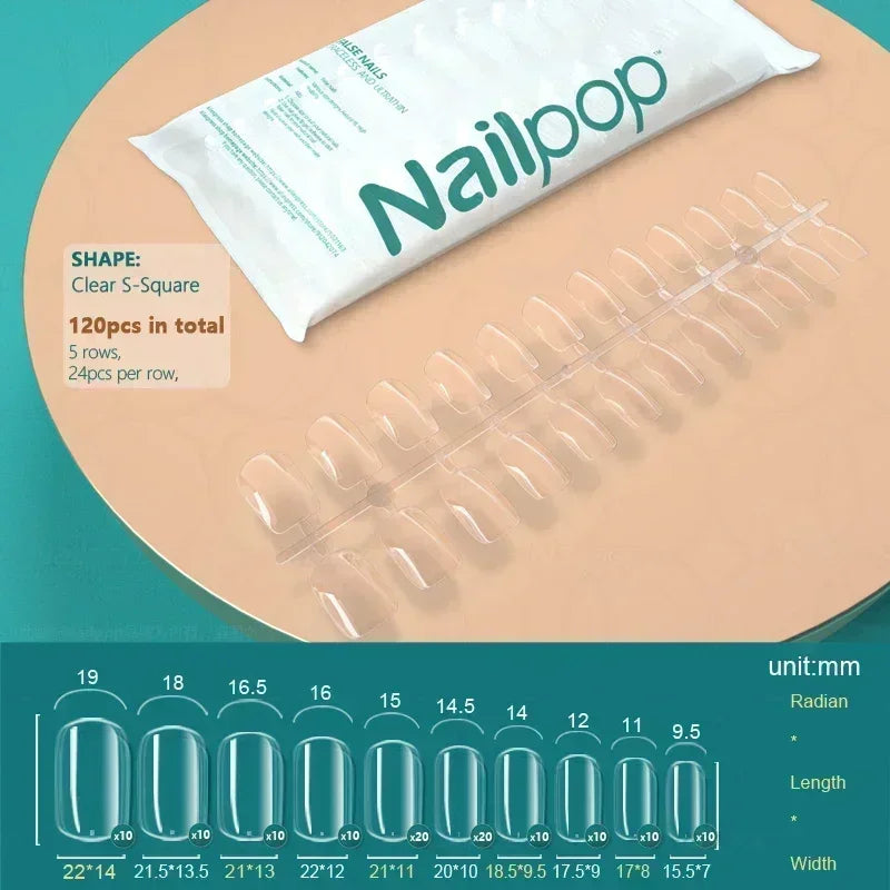 Nageltips, Soft Gel Tips, Full Cover Nägel, Press On Nails, Fake Nails, Nagelverlängerung, NAILPOP