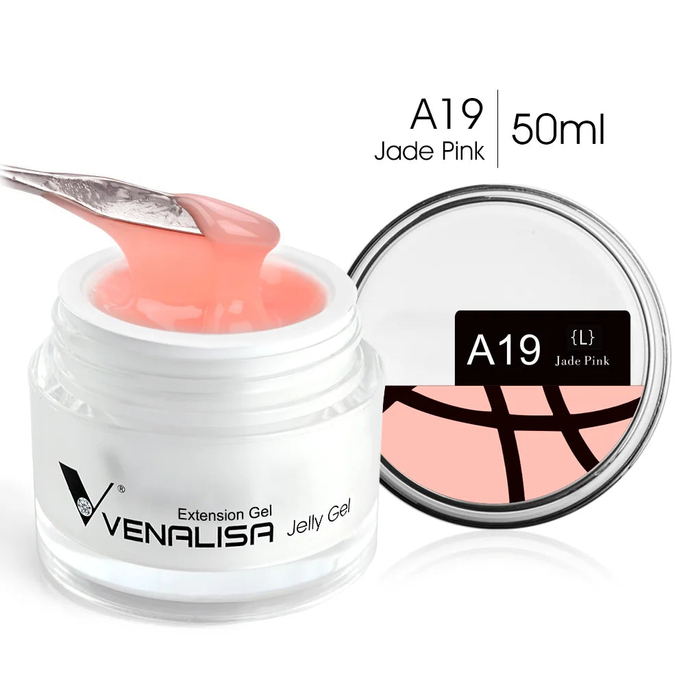 Venalisa Builder Jelly Gel – 50ml Rose Pink, Selbstglättend, UV/LED