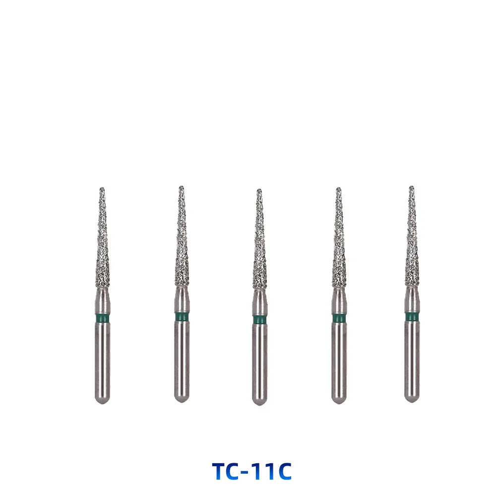 AZDENT Dental Diamantbohrer – 5 Stück, FG 1.6 mm, Medium für Turbine/High-Speed-Handstück 2