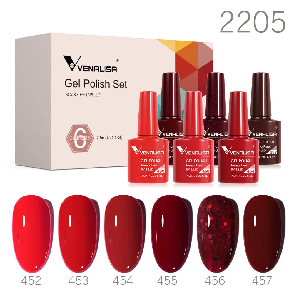 Venalisa Gel Nagellack Set – Herbstfarben, 12er-Box "Sunshine Kiss" 2.