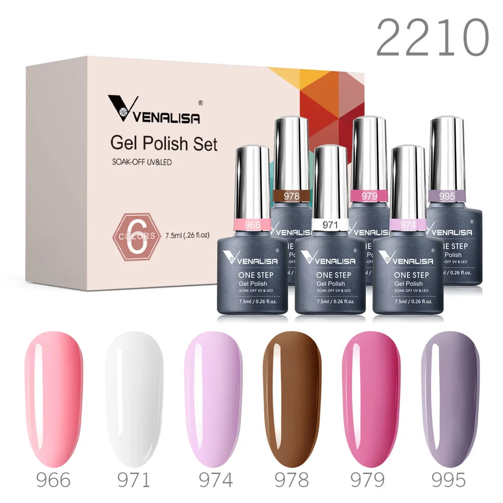 Venalisa Gel Nagellack Set – Herbstfarben, 12er-Box "Sunshine Kiss" 1.