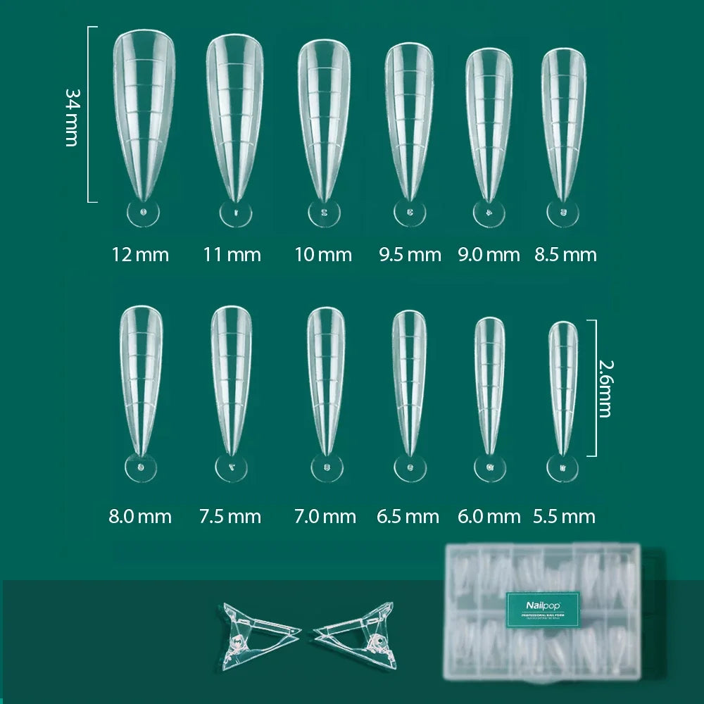 Nailpop Duet System Dual Form Set – Wiederverwendbare Formen für French Maniküre, Square & Almond Shape