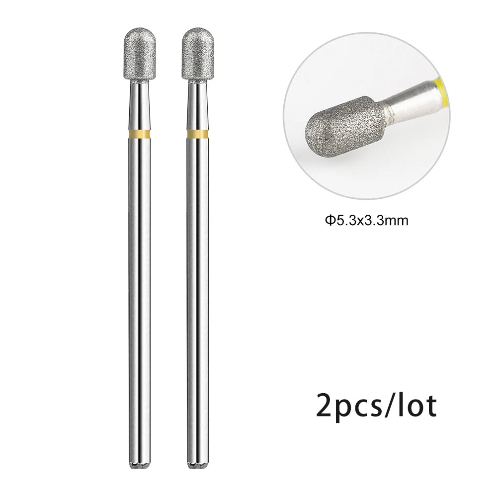 2er-Set Diamant-Fräserbits – Flammenform für Nagelhaut & Gellack (3/32", Profi-Qualität)