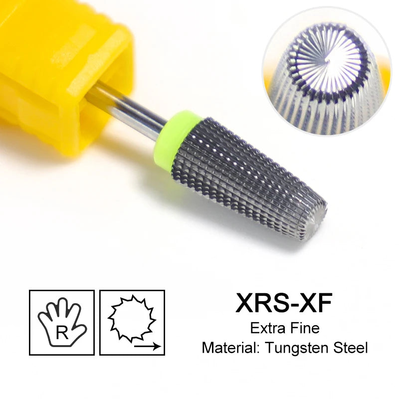 Tapered Barrel Fräserbit – Hartmetall (Tungsten), für Gelentfernung & Polieren (4XC, Gold)