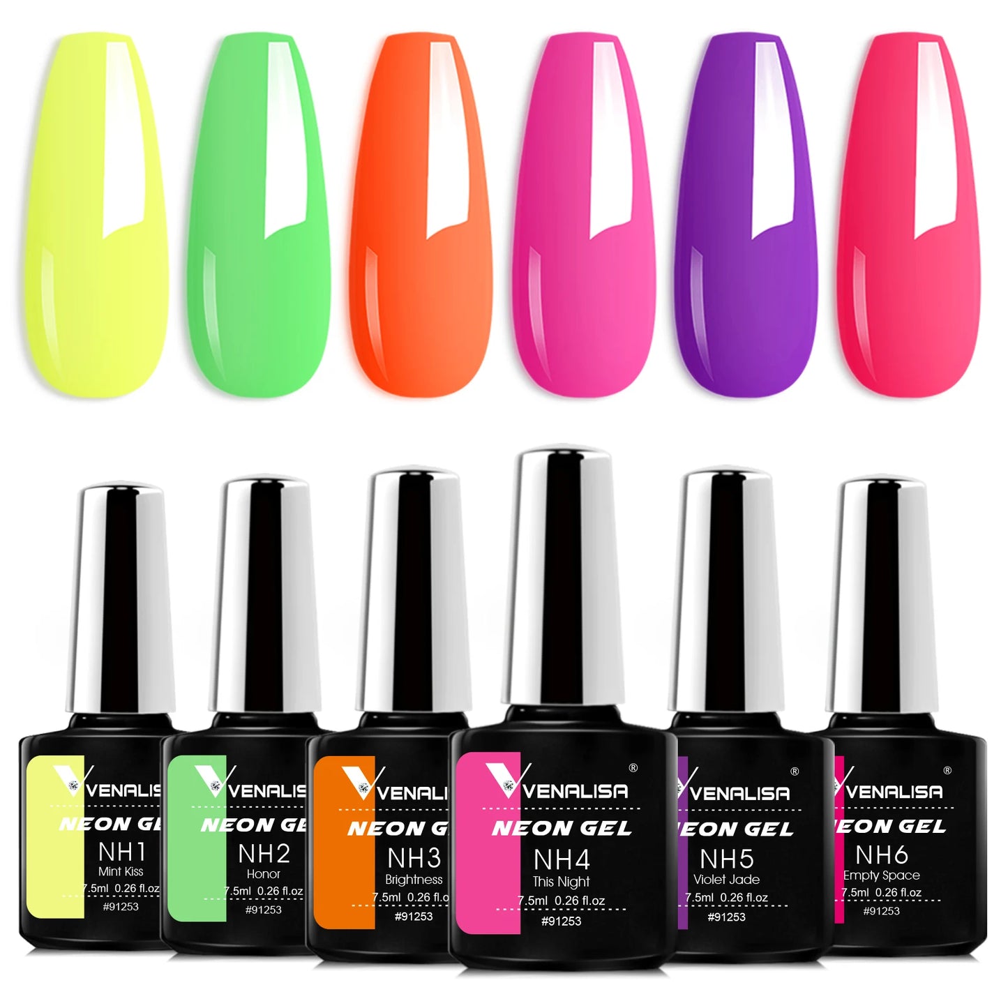 Venalisa Neon Gel-Lack 7,5 ml – UV/LED – Leuchtende Sommerfarben