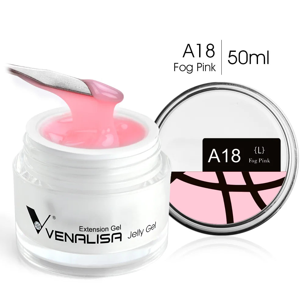 Venalisa Builder Jelly Gel – 50ml Rose Pink, Selbstglättend, UV/LED
