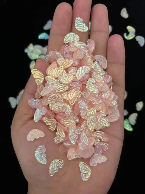 3D Nail Charms „Camellia“ – 20x Rosa Resin-Blumen für Aurora-Design