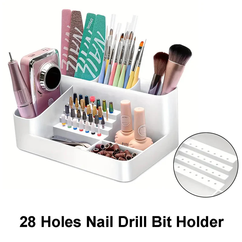 Nail Bit Halter mit 28 Löchern – Organizer für Fräser, Pinsel & Zubehör