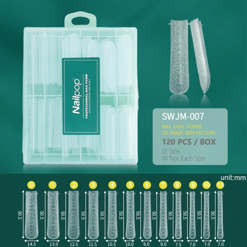Nailpop Duet System Dual Form Set – Wiederverwendbare Formen für French Maniküre, Square & Almond Shape