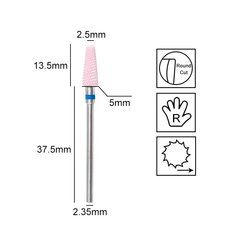 Keramik Fräser Rosa – Einzelstück, Verschiedene Formen für E-Feile & Maniküre