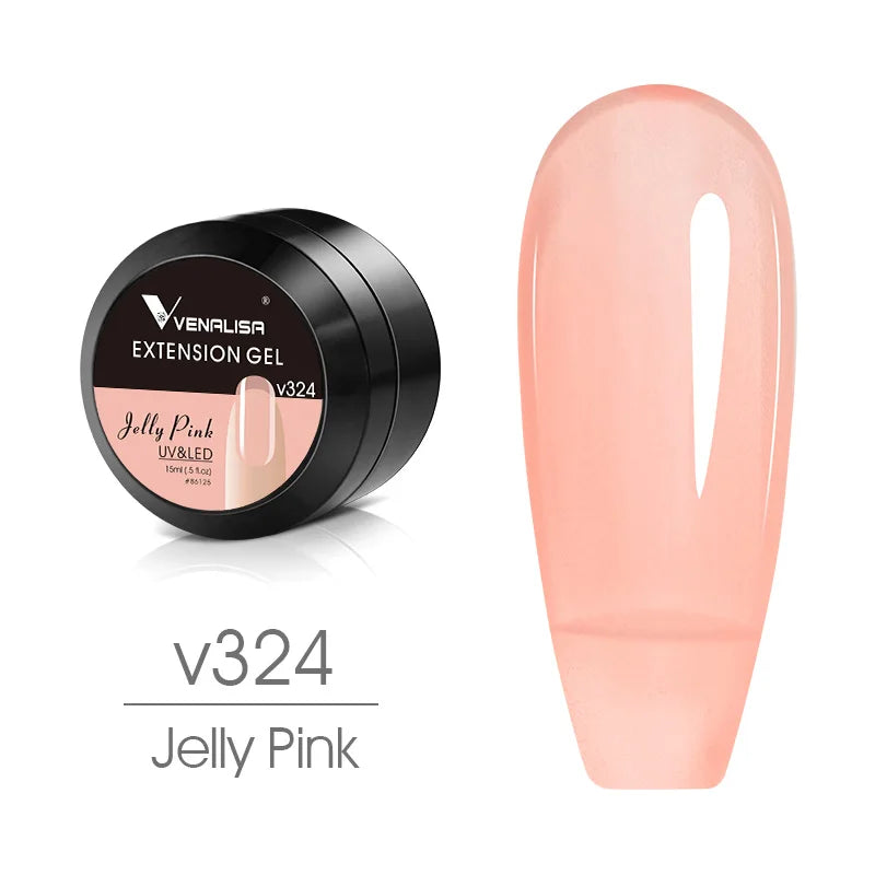 Venalisa 15ml UV Builder Gel – Cover Pink, Clear, Camouflage – für Nagelverlängerung & French