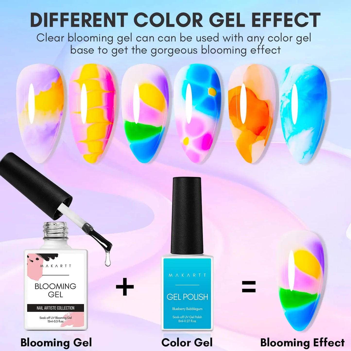 Blooming Gel Klar 15ml – Nailart Gel für Marmor-, Aquarell- & Blumen-Effekte