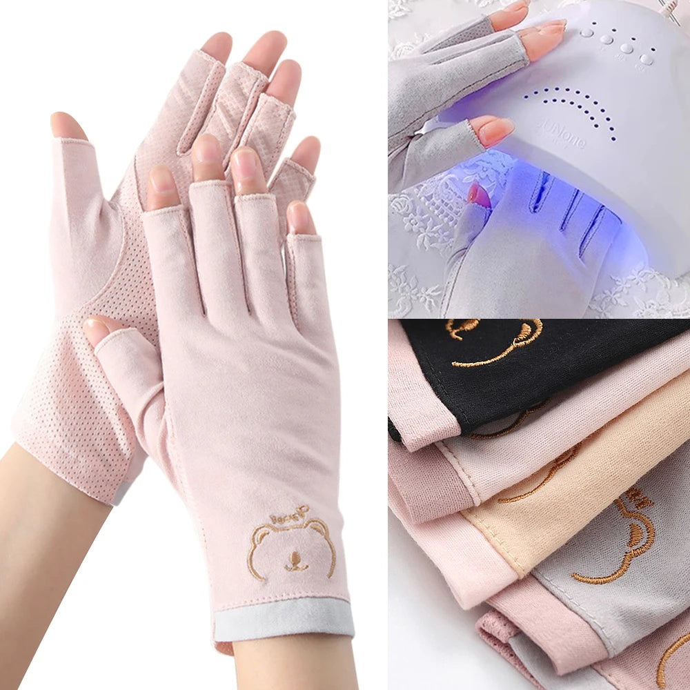 UV-Schutz Handschuhe für Maniküre – 1 Paar | Fingerlos