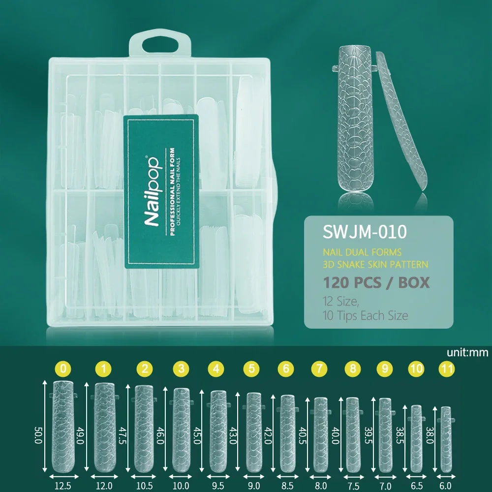 Nailpop Duet System Dual Form Set – Wiederverwendbare Formen für French Maniküre, Square & Almond Shape