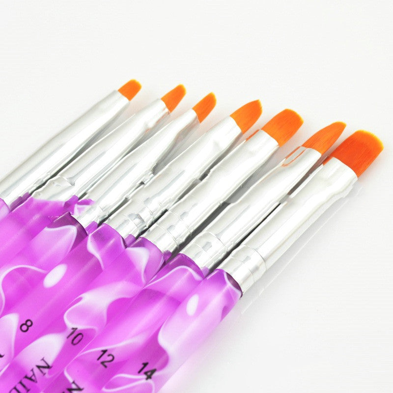 Künstliche Nägel breite Bürste aus einer Reihe von Penshaped Bürsten Phototherapie Nagel bürste 7 Pack