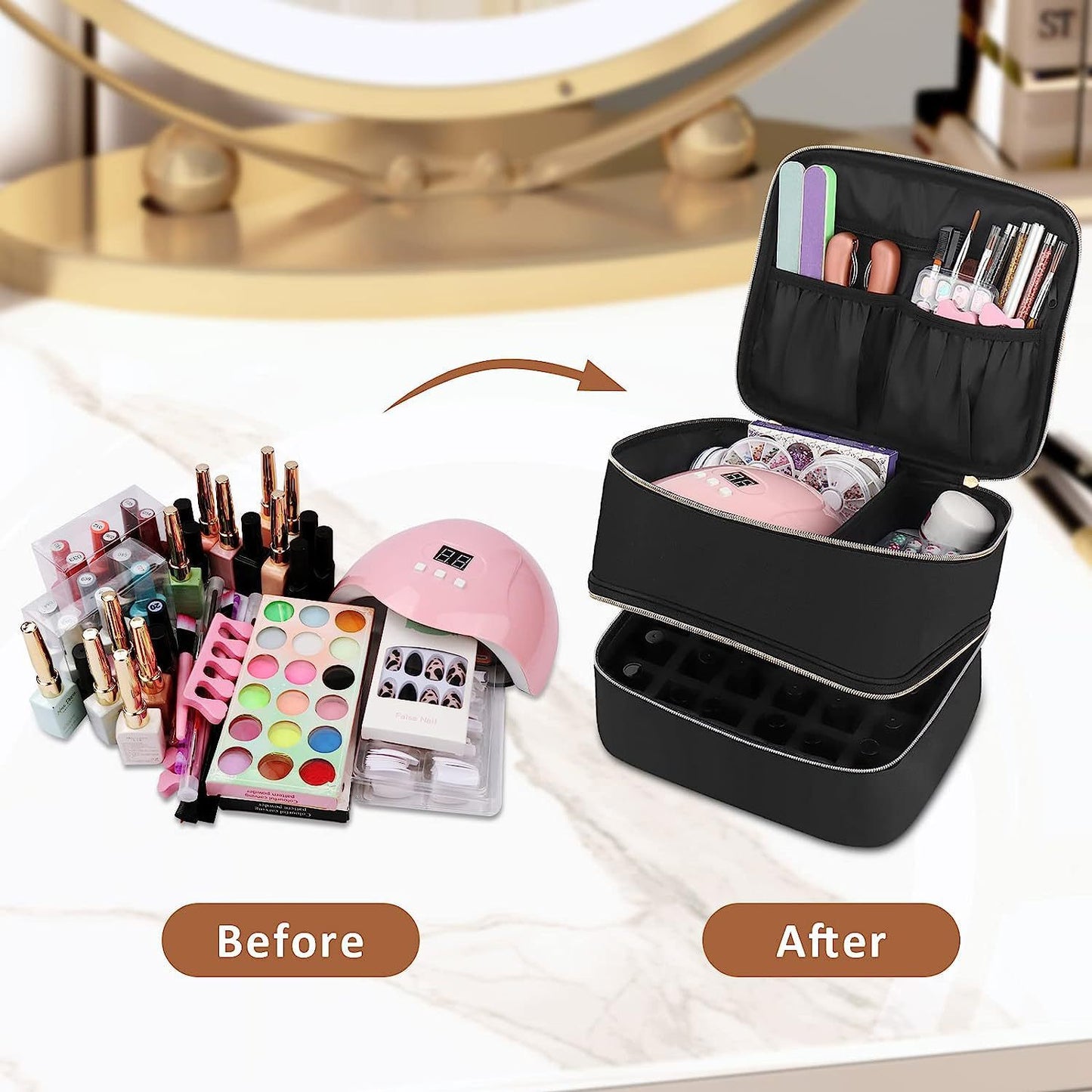 Nagellack-Kosmetik Aufbewahrung