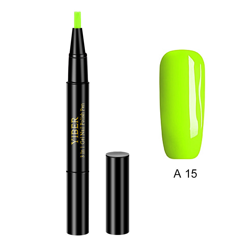 3 in 1 Gel Nagellack Stift Glitter One Step Nail Art Gel Polish Hybrid