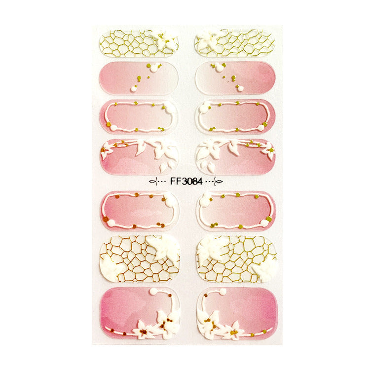 3D Kristall Nagelsticker – Selbstklebende Nail Wraps im Relief-Design