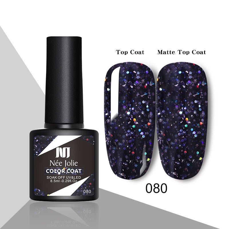 Glitzernder reflektierender Gel-Nagellack, Weihnachtsrot, UV