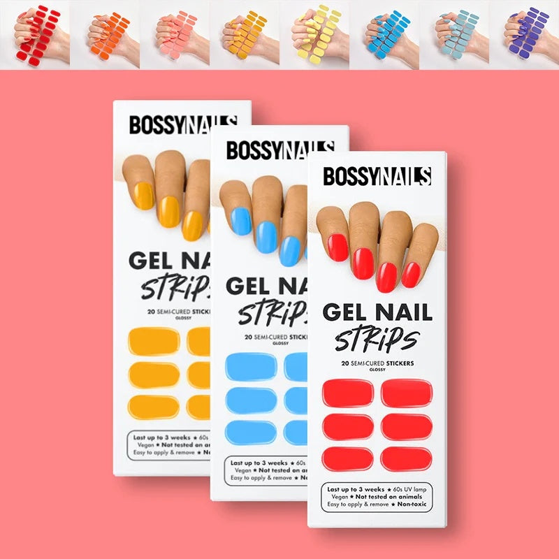 Selbstklebende Nagelaufkleber – Vollfarbige Maniküre zum Aufkleben | Verschiedene Farben | Matt & Glanz