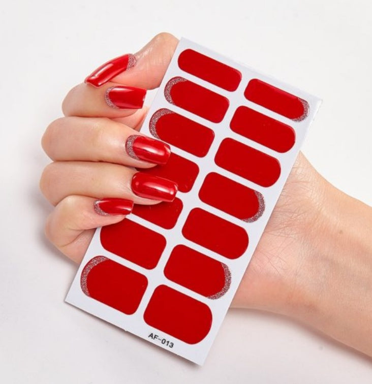 Selbstklebende Nagelsticker – 40 Designs, Farbmix | Gel-Look für Zuhause