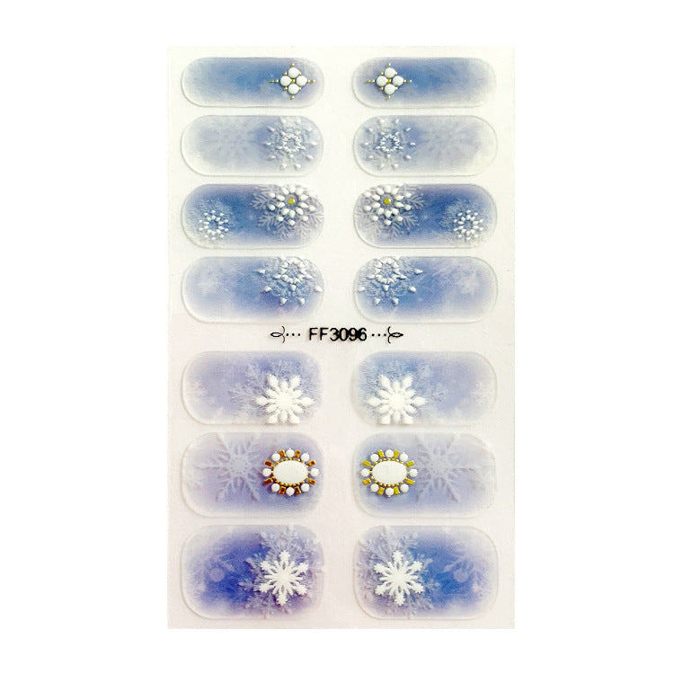 3D Kristall Nagelsticker – Selbstklebende Nail Wraps im Relief-Design