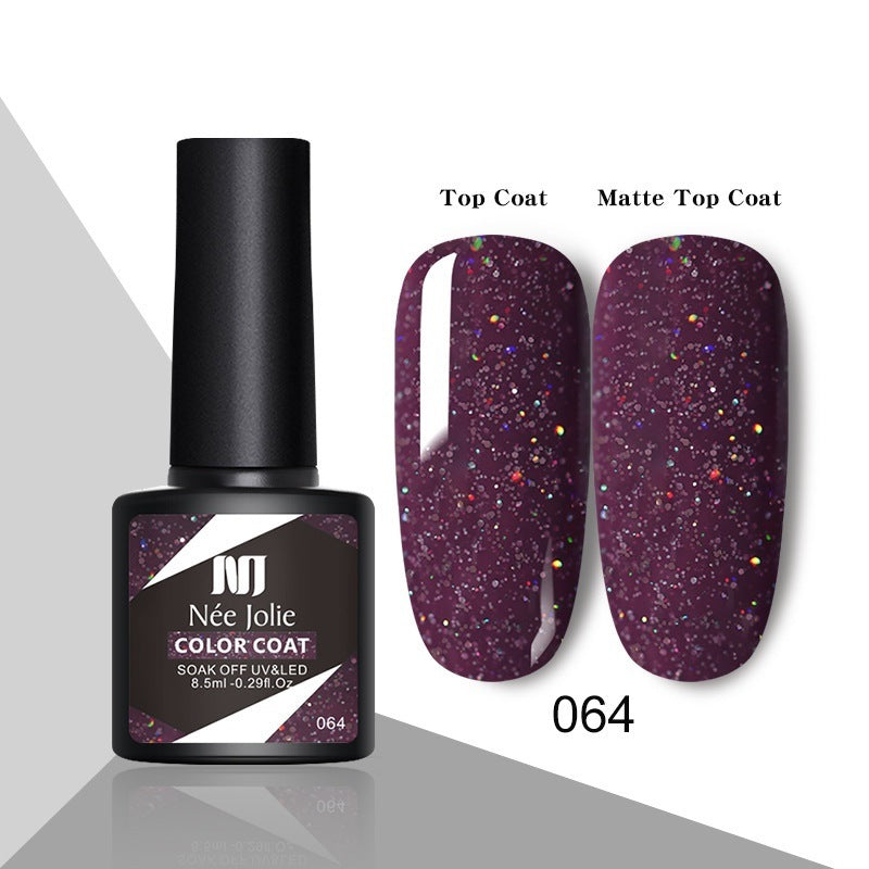 Glitzernder reflektierender Gel-Nagellack, Weihnachtsrot, UV