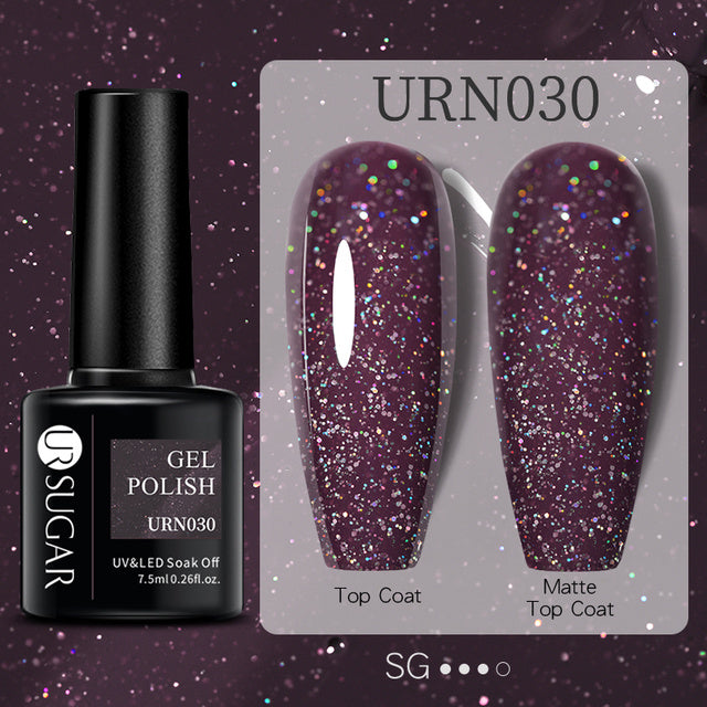 Schwarz Weiß Rot Glitter Farbe Gel Nagellack Matt