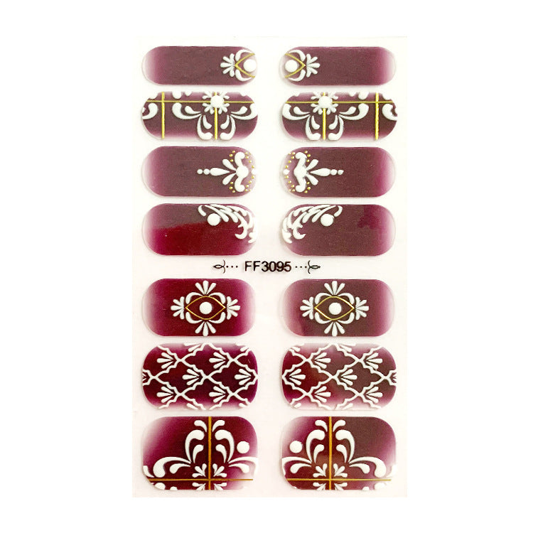 3D Kristall Nagelsticker – Selbstklebende Nail Wraps im Relief-Design