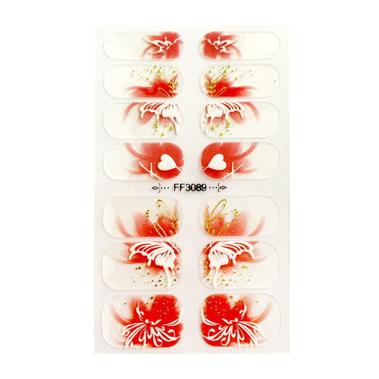 3D Kristall Nagelsticker – Selbstklebende Nail Wraps im Relief-Design
