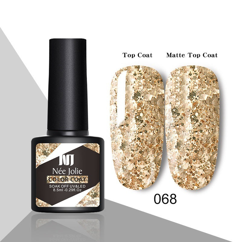 Glitzernder reflektierender Gel-Nagellack, Weihnachtsrot, UV