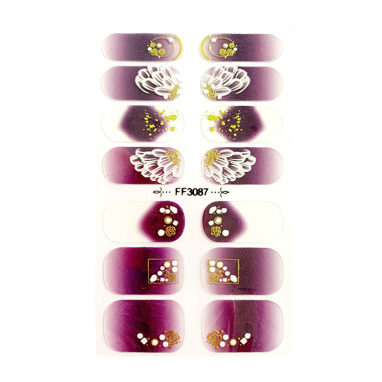 3D Kristall Nagelsticker – Selbstklebende Nail Wraps im Relief-Design