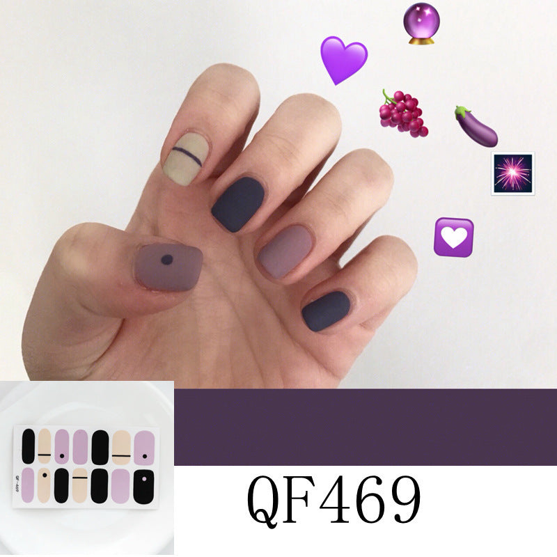 Bunte selbstklebende Nagelsticker – Modernes Design für DIY-Maniküre