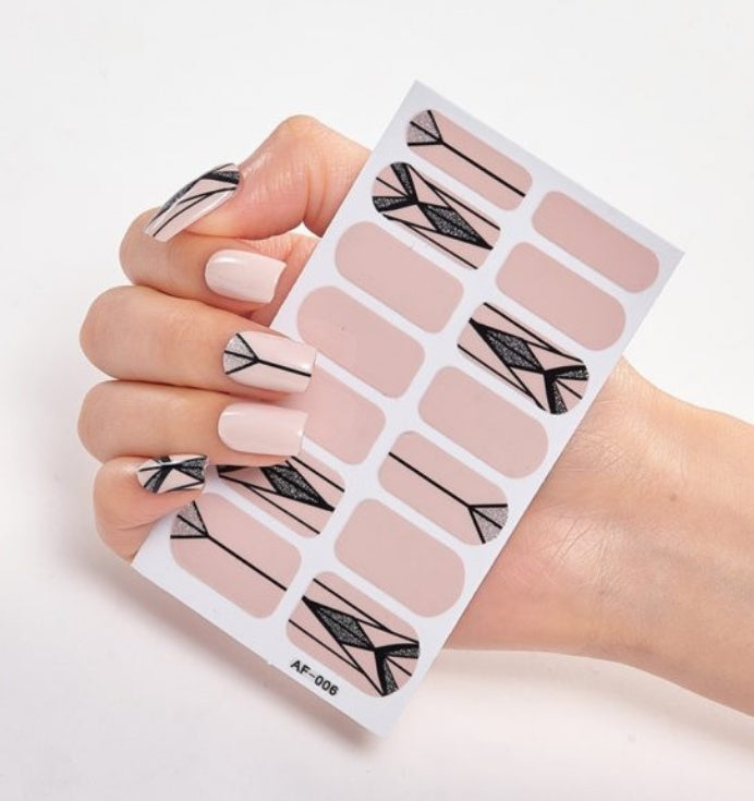 Selbstklebende Nagelsticker – 40 Designs, Farbmix | Gel-Look für Zuhause