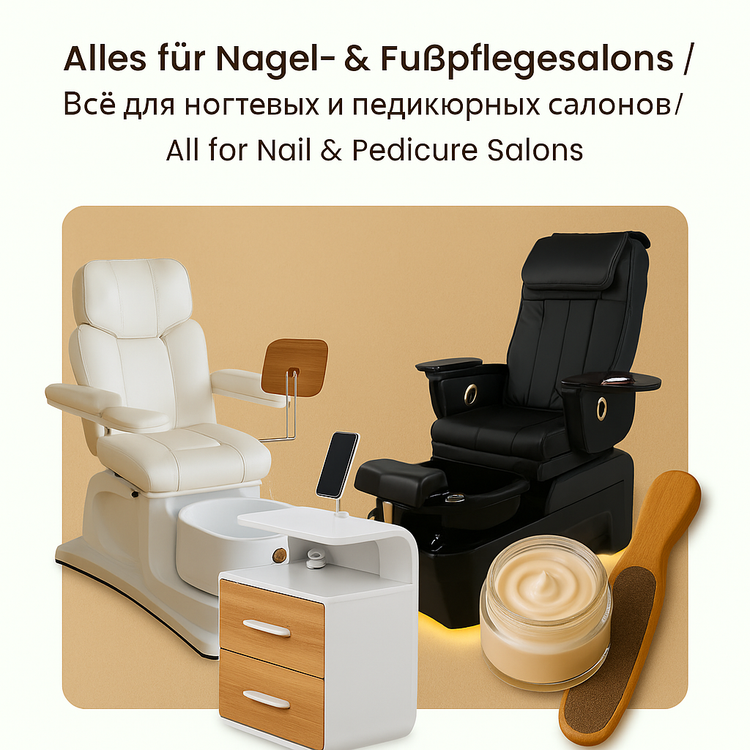 Alles für Nagel- & Fußpflegesalons / Всё для ногтевых и педикюрных салонов