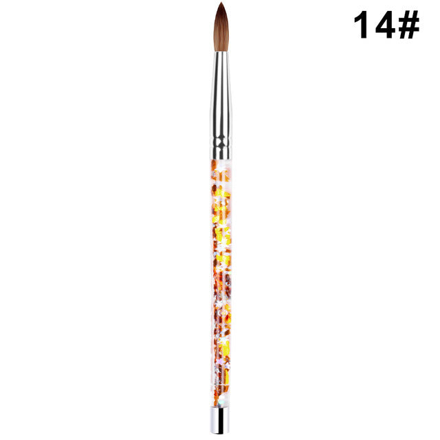 7 Größen Nail Art Pinsel für Acrylpulver Nylon Maniküre