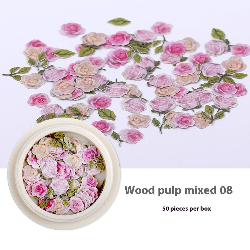 50-teiliges Set Blumen-Nagelsticker | Selbstklebende Nail Art Aufkleber mit Blumenmuster | Modell SP14-01 bis SP14-18