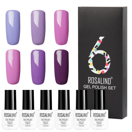 6 Farben Set Einfarbig Gel Polish Set Nagellack Geschenkbox Maniküre