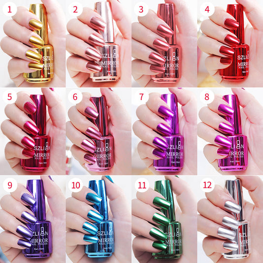 Spiegel silber nagellack metall farbe edelstahl