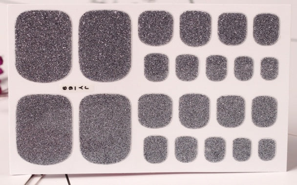Selbstklebende Glitzer-Nagelsticker für Zehennägel | Weiches Material | DIY Pediküre | 58x93 mm